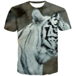 Tiger T shirts Men Animal T shirts Funny Leopard Tshirt Printed Ferocious T-shirts 3d Harajuku Tshirt Anime Short Sleeve summer