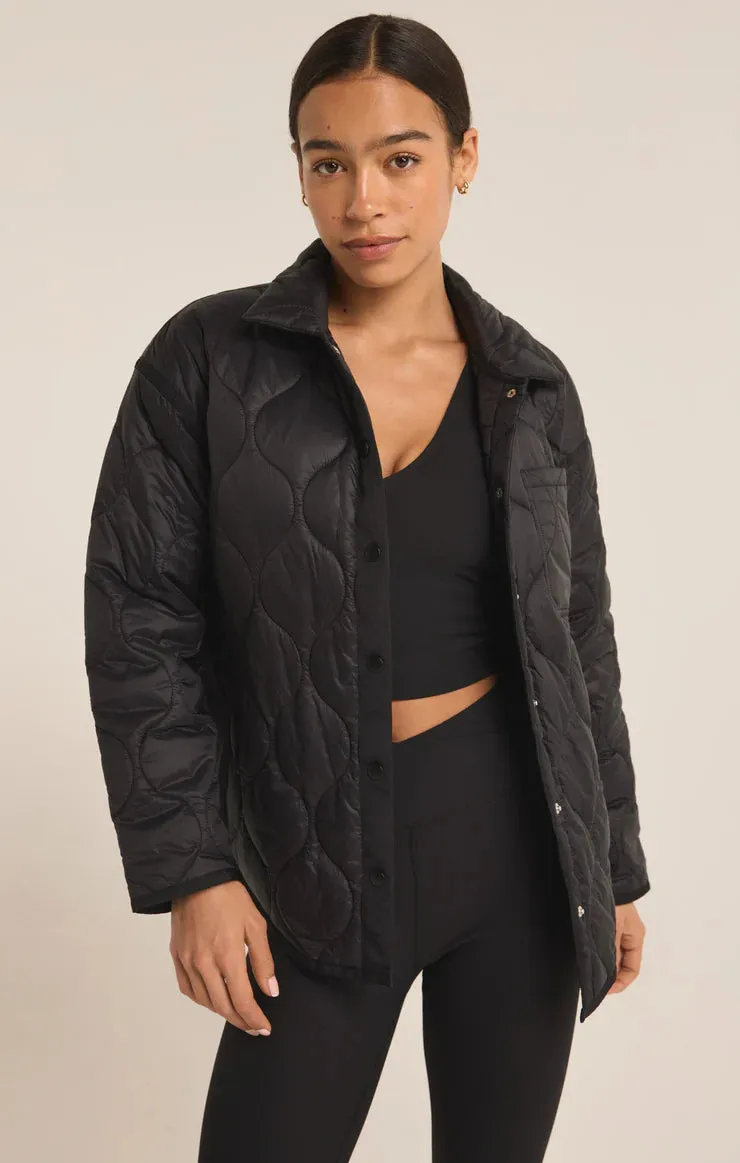 Time Is Now Quilted Jacket - Black