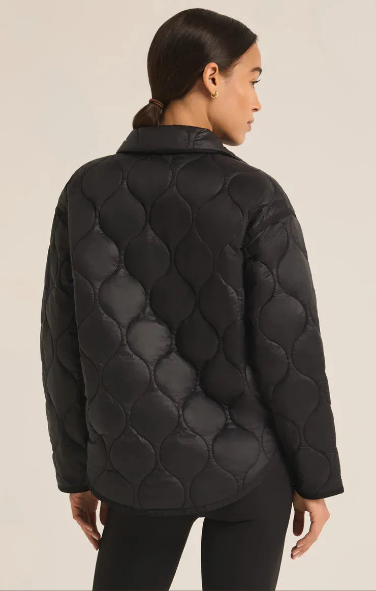 Time Is Now Quilted Jacket - Black