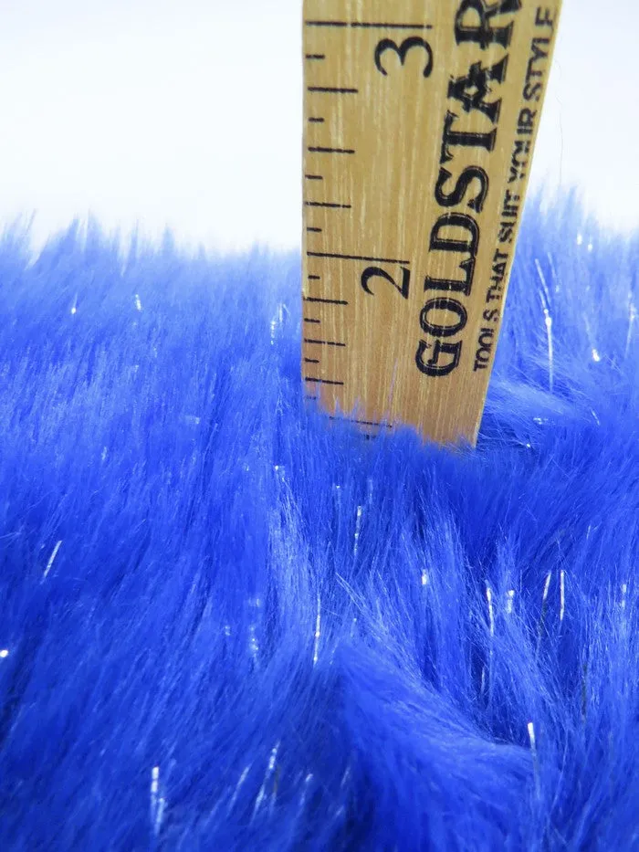 Tinsel Tip Short Shag Faux Fur / Platinum Silver / Sold By The Yard / 15 Yard Bolt