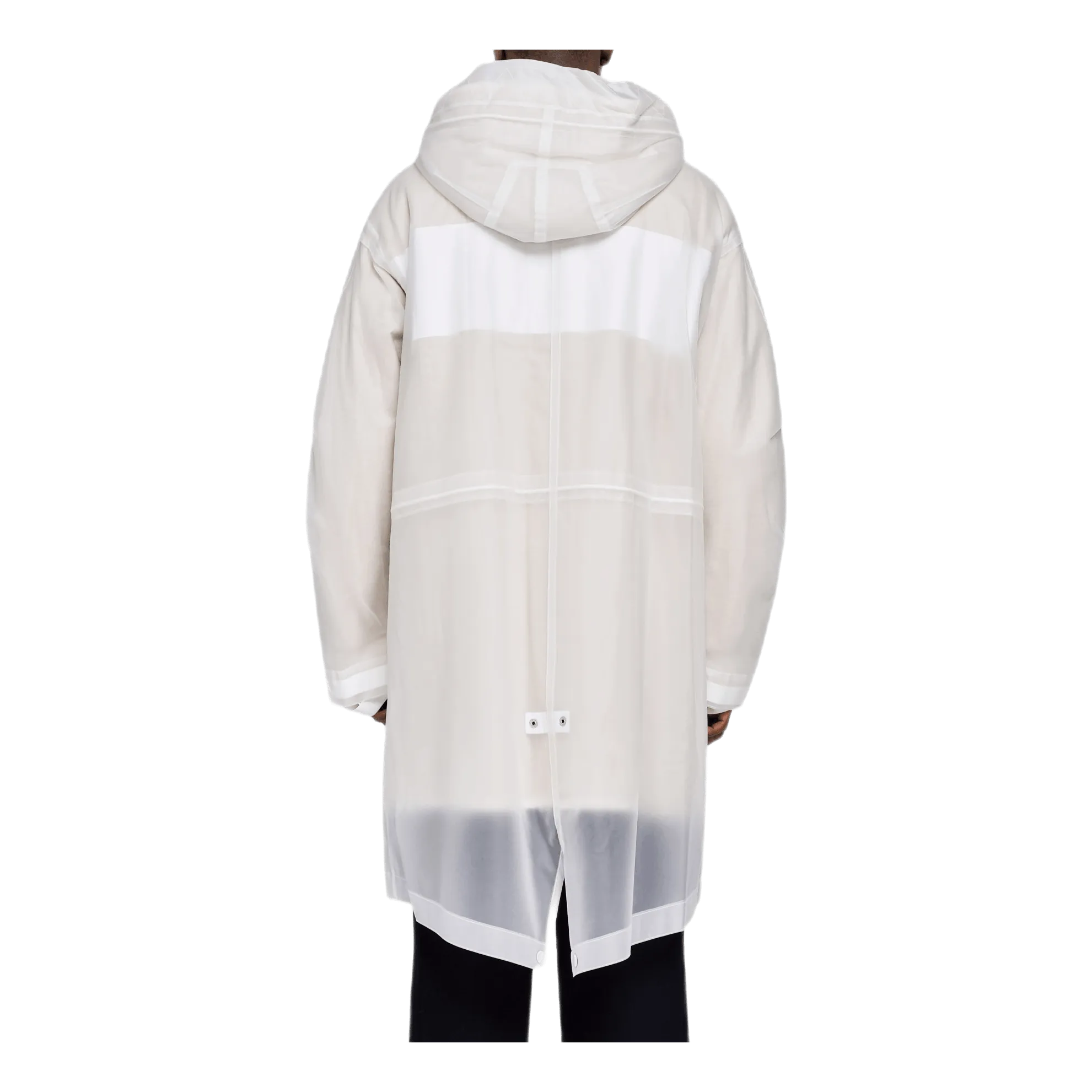 Transparent Fishtail Parka White