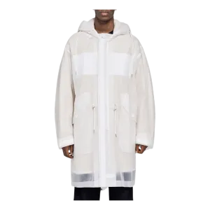 Transparent Fishtail Parka White