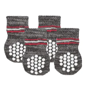 Trixie Non Slip Socks for Dogs (Grey, Set of 4)