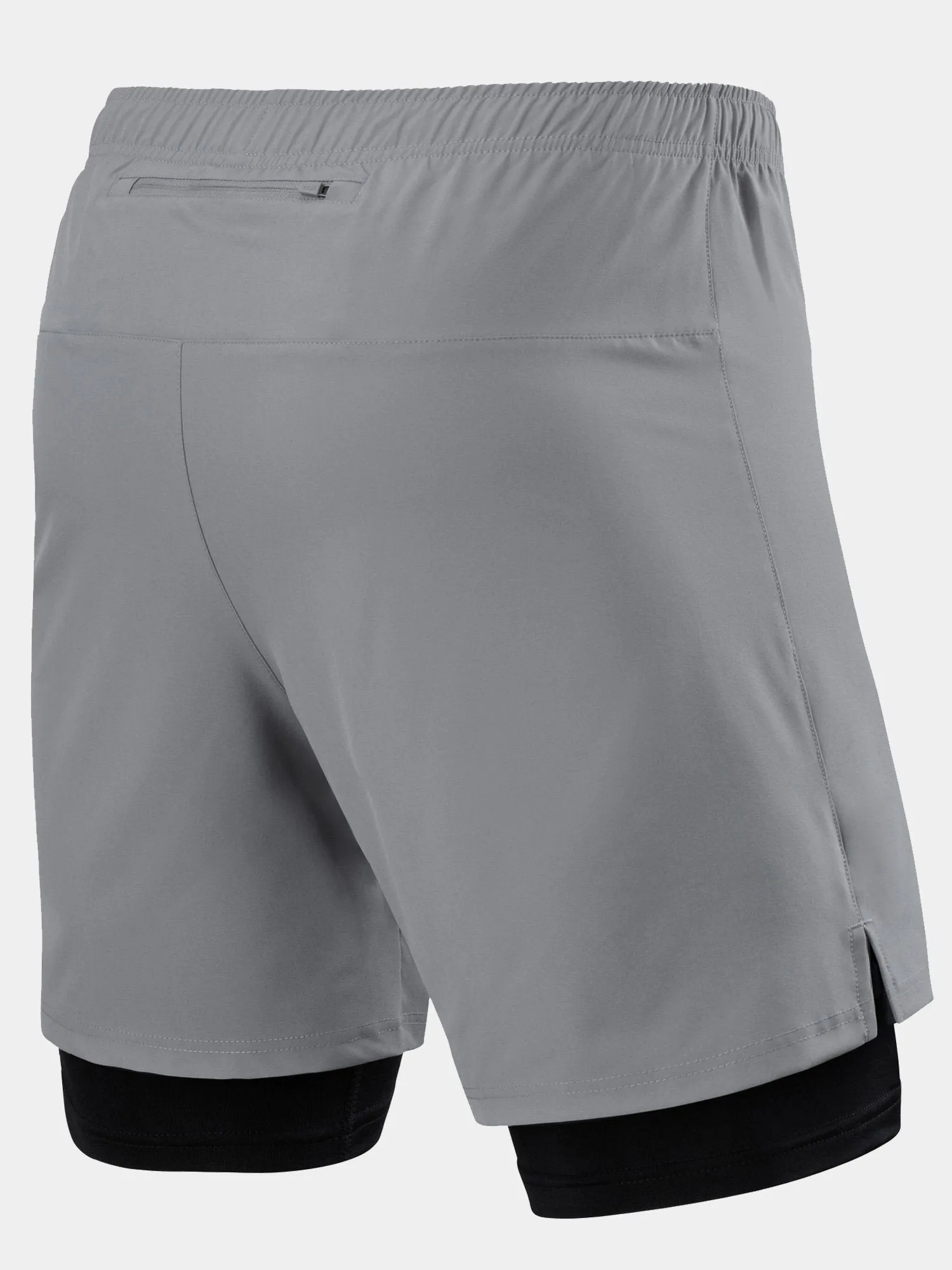 Ultra 2-in-1 Running Short For Men With Back Zip Pocket & Internal Compression Lining