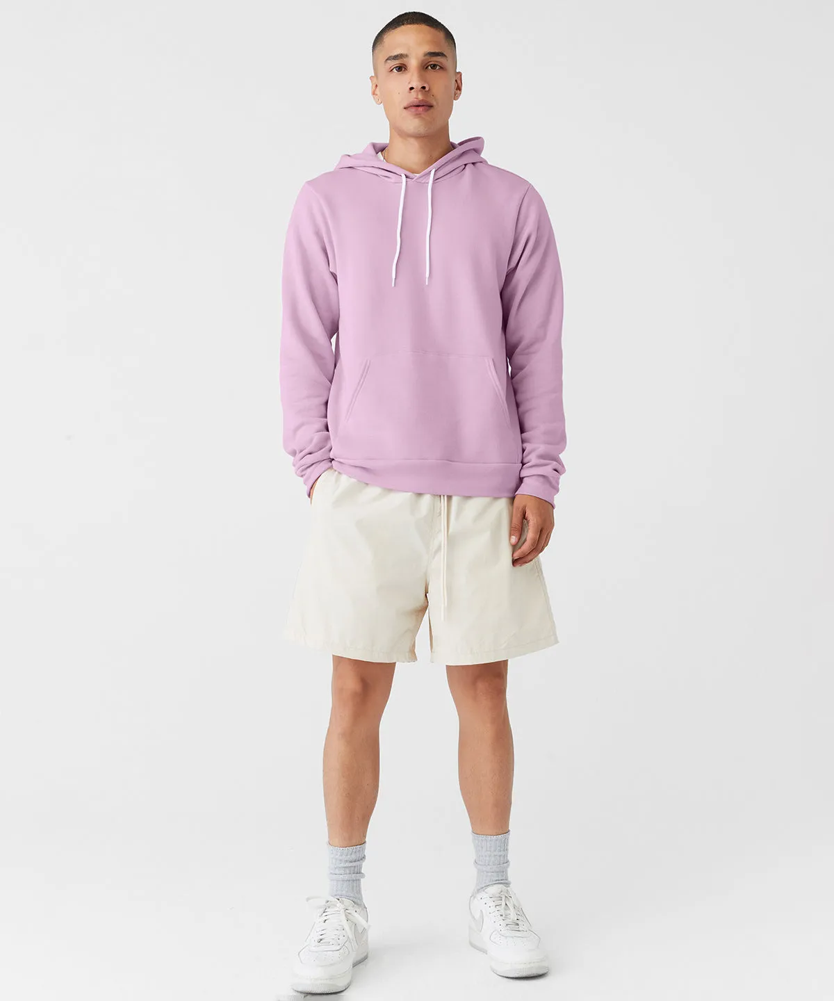 Unisex polycotton fleece pullover hoodie | Lilac