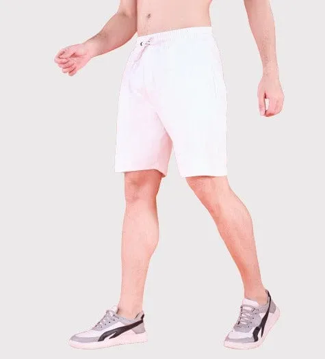 White Aquatic Elegance Shorts For Men