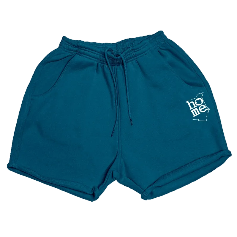 WOMENS BOOTY SHORTS - TEAL BLUE (HEAVY FABRIC)