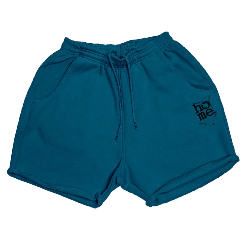 WOMENS BOOTY SHORTS - TEAL BLUE (HEAVY FABRIC)