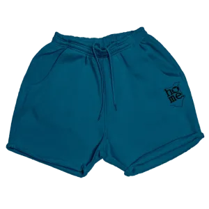 WOMENS BOOTY SHORTS - TEAL BLUE (HEAVY FABRIC)