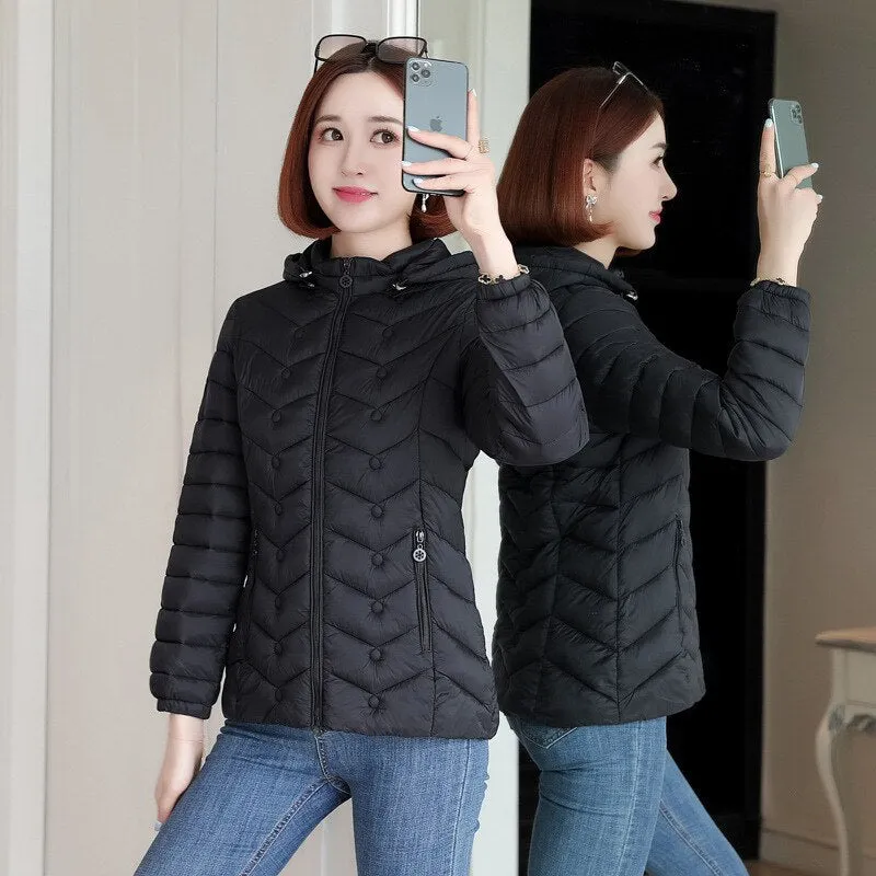 Women`s Jackets Coats Winter Solid Thick Parkas Woman Clothing Hot Sale Hooded Zipper Warm Fashion Long Overcoats Female Clothes