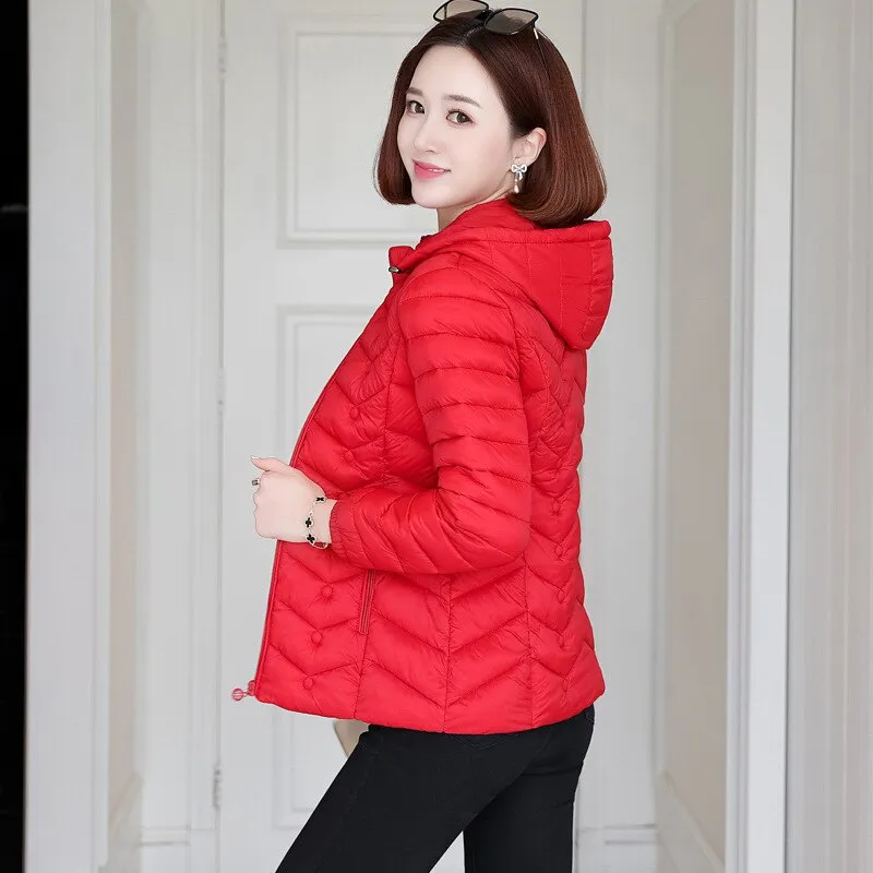 Women`s Jackets Coats Winter Solid Thick Parkas Woman Clothing Hot Sale Hooded Zipper Warm Fashion Long Overcoats Female Clothes