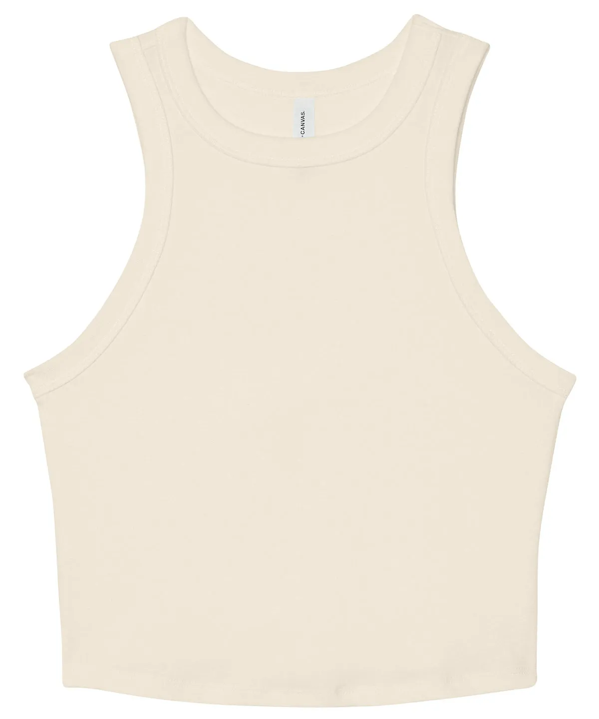 Womens micro rib racer tank | Solid Natural Blend