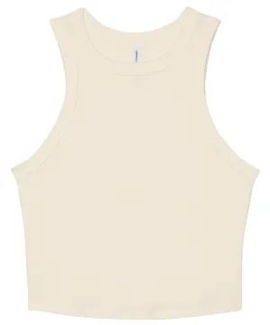 Womens micro rib racer tank | Solid Natural Blend