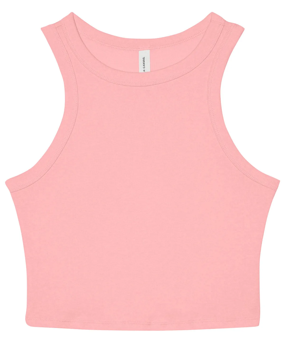 Womens micro rib racer tank | Solid Pink Blend