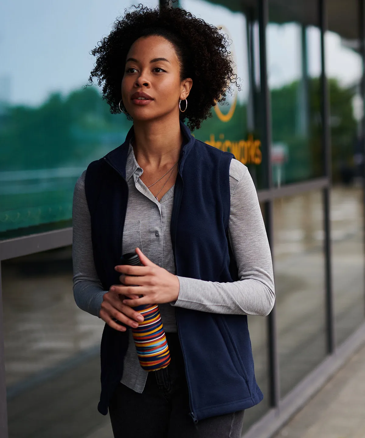 Womens microfleece bodywarmer | Dark Navy