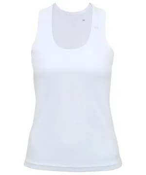 Womens TriDri® panelled fitness vest | White