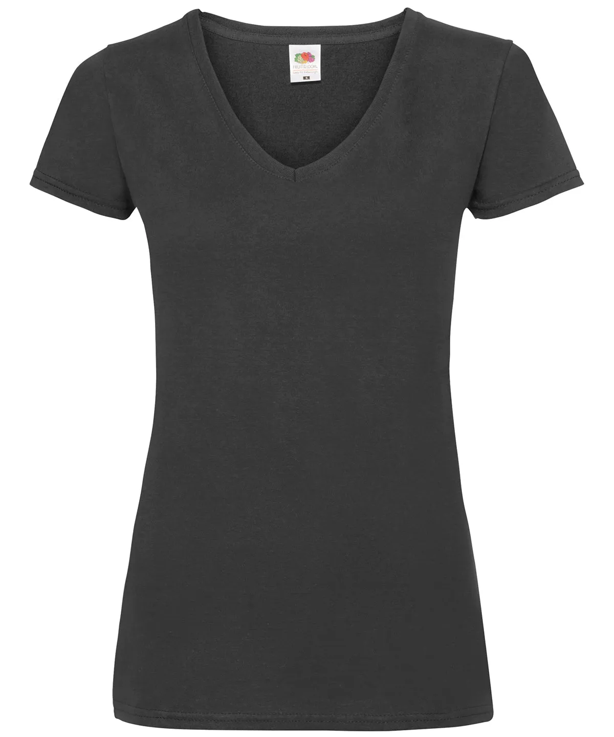 Womens valueweight v-neck T | Black