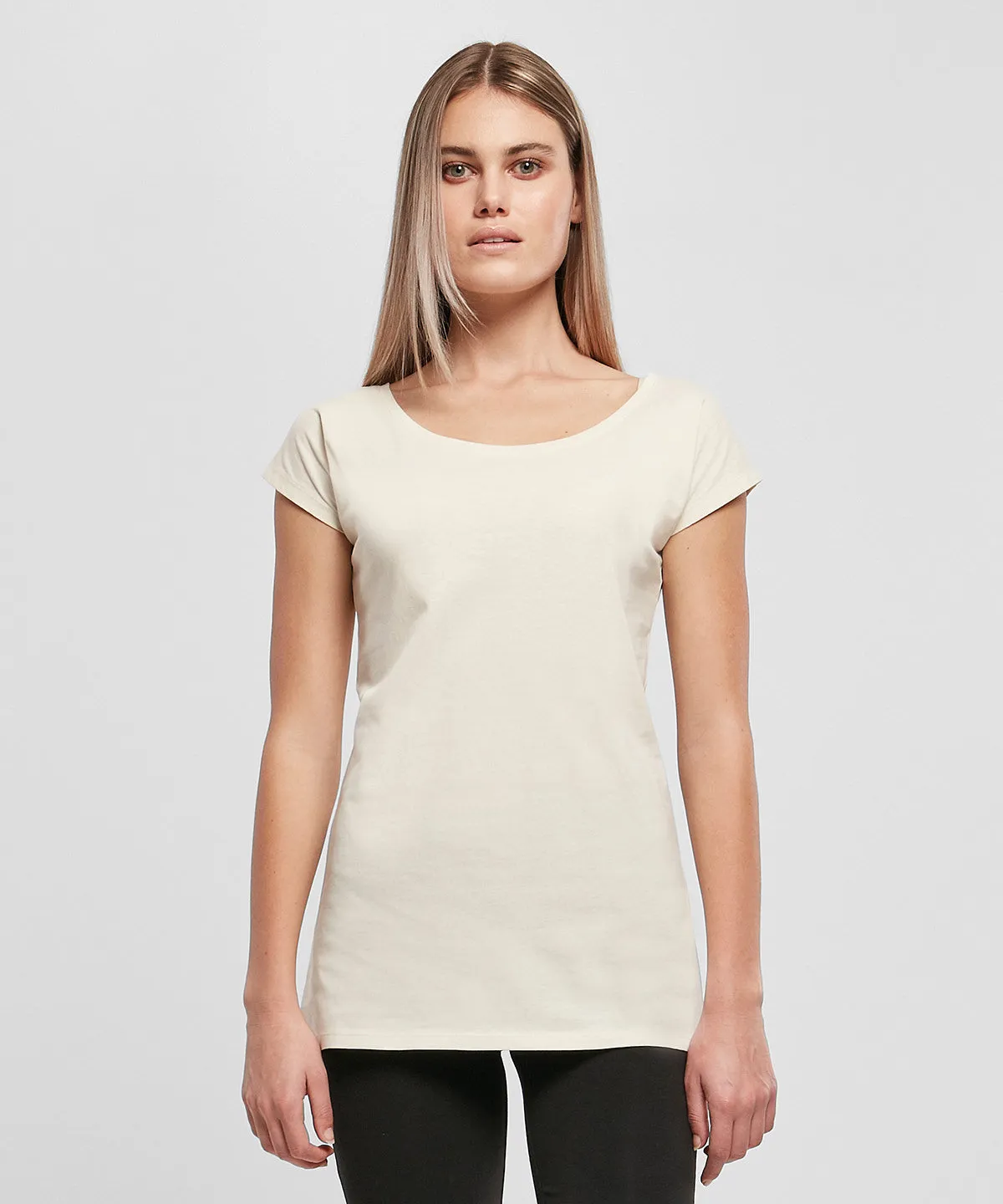 Womens wide neck tee | City Red