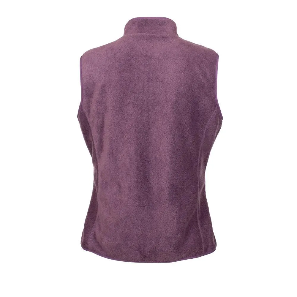 Youth Girls "Hooey Reversible Fleece Vest" Purple