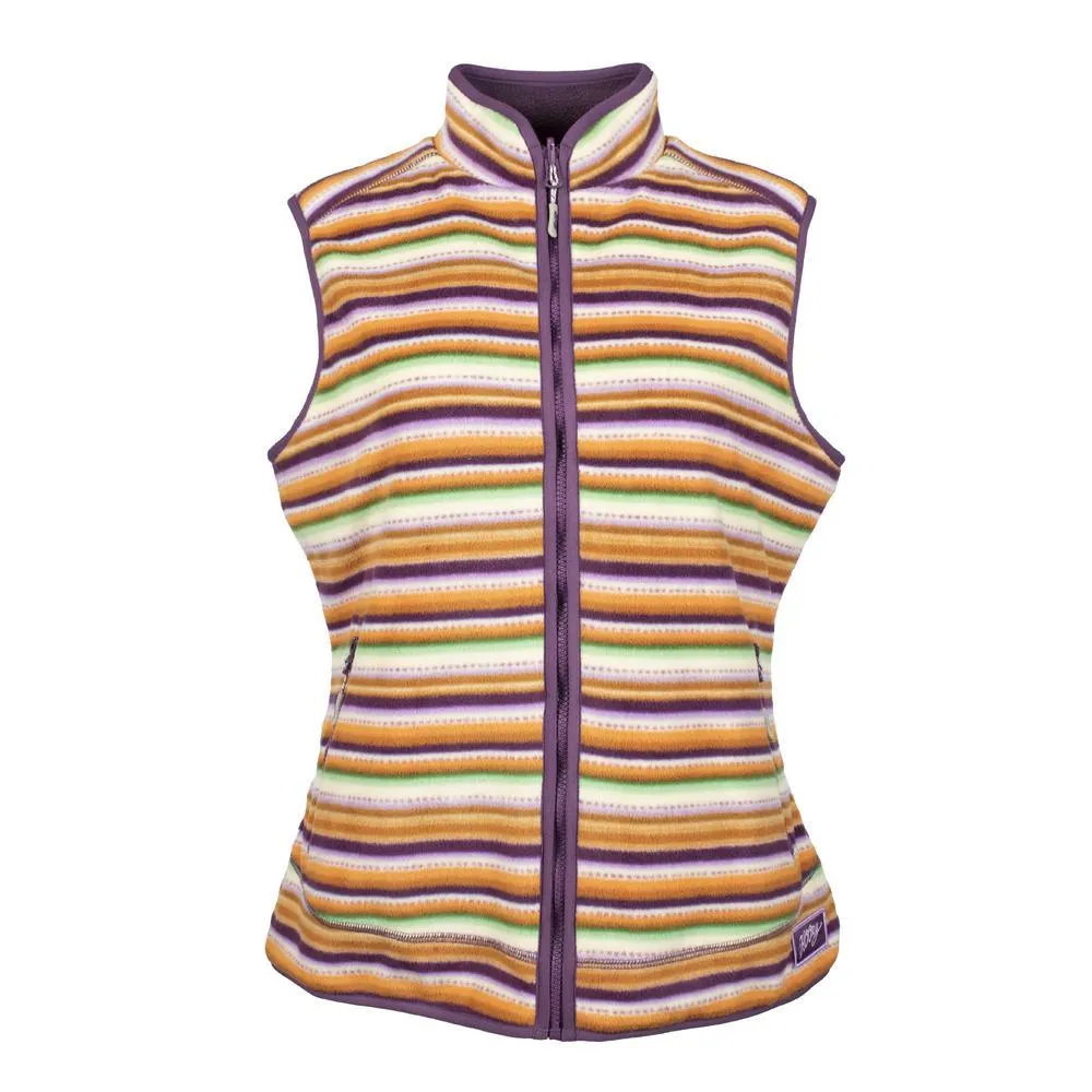 Youth Girls "Hooey Reversible Fleece Vest" Purple